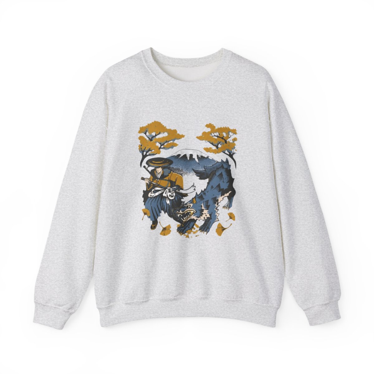 Ghost of Yotei Green Sweatshirt - Atsu, Wolf & Mount Yotei - alternate angle 4, merchandise